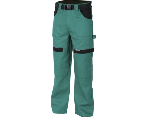 Pantaloni de lucru Ardon Cool Trend din bumbac verde/negru, mărimea 52