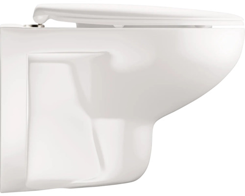 Toaletă suspendată din ceramică, vedere laterală