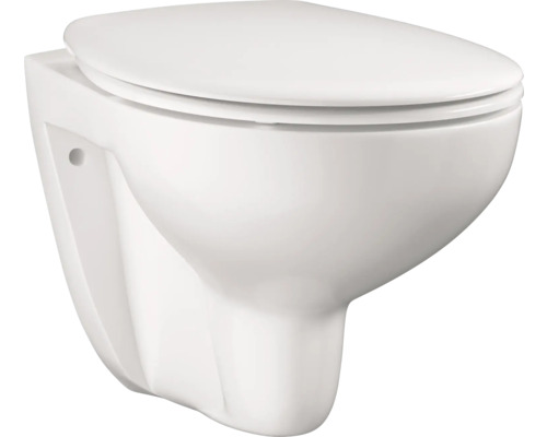 Vas WC suspendat cu spălare profundă și capac WC închis