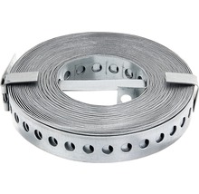 Bandă metalică perforată pentru montaj Alberts 20x1 mm 10m, oțel zincat-thumb-0
