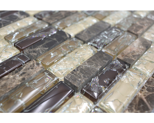 Detalii plăci mozaic din sticlă și piatră