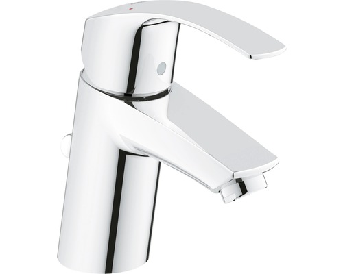 Baterie lavoar monocomandă GROHE Eurosmart mărime S cartuș ceramic 35 mm GROHE SilkMove set evacuare cu tijă crom-0