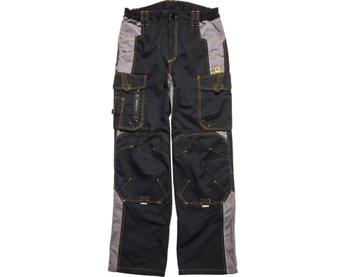 Pantaloni de lucru Ardon Vision din bumbac + poliester negru/gri, mărimea 52