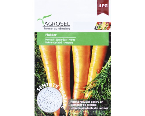 Semințe legume Agrosel morcovi Flakker PG4 drajate