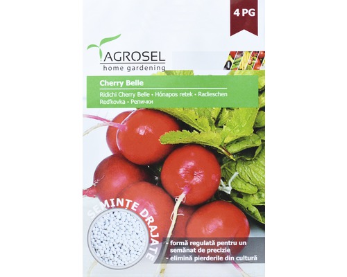 Semințe legume Agrosel ridichi Cherry Belle PG4 drajate