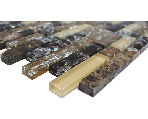 Placă de mozaic din sticlă și piatră naturală