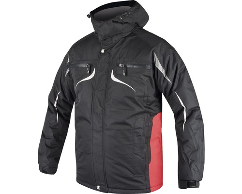 Jachetă de lucru Ardon Philip Winter din căptușeală matlasată + poliester negru/roșu, mărimea L