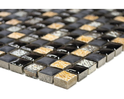 Placă de mozaic cu pietre pătrate în diferite modele