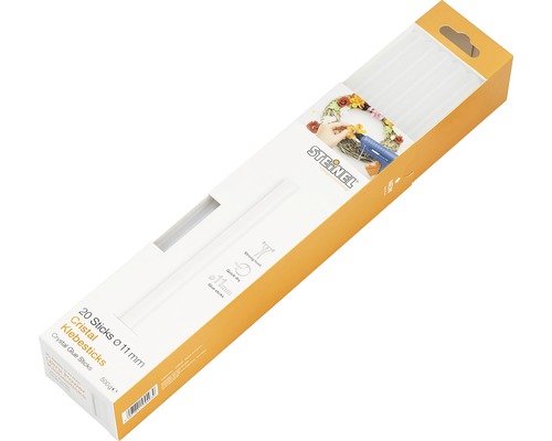 Pachet de batoane de lipici Steinel Cristal, diametru 11 mm, 20 bucăți