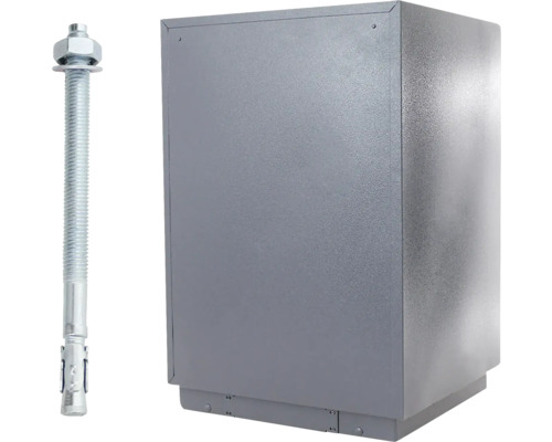 Seif gri cu șurub de ancorare