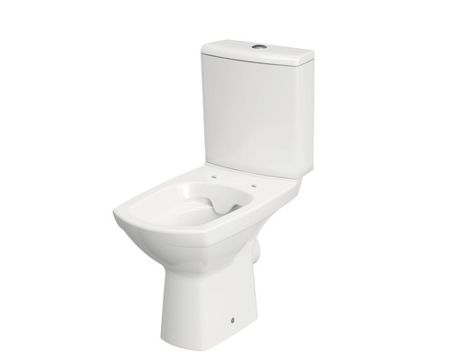 Toaletă fixată pe podea, din ceramică, cu rezervor de apă