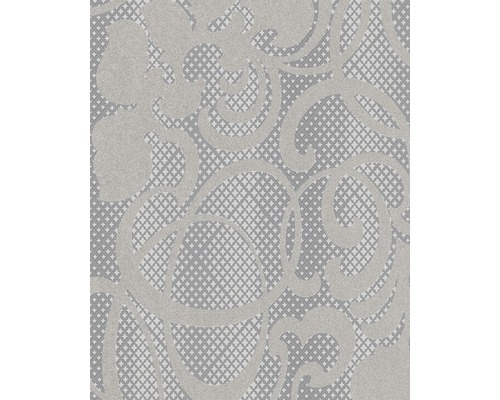 Tapet vlies 58644 Catania model ornamental gri 10,05x0,53 m Tapet cu model floral și structură de grilă