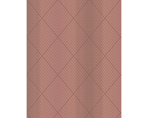 Tapet vlies 58648 Catania model grafic roșu 10,05x0,53 m Model de țesătură cu model rombic pătrat