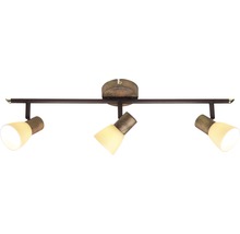 Șină spoturi Luca E14 max. 3x40W, bej/cupru antic
