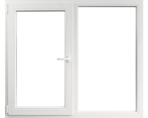 Fereastra PVC termopan ARON 4.0 5 camere 120x130 cm albă deschidere dublă stânga + fixă