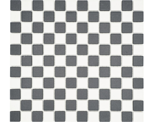 Mozaic piscină ceramic AT 149 negru/ alb 30,2x33 cm