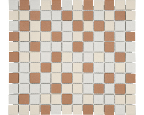 Mozaic piscină ceramic AT 601 bej/maro 30,5x32,5 cm