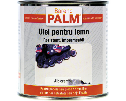 Ulei pentru lemn Barend Palm crem alb 375ml Ulei pentru lemn de interior Barend Palm, alb crem, pentru tratarea mobilei și a podelelor