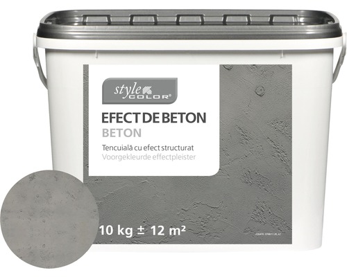 Tencuială structurată StyleColor BETON cu efect de beton gri 10 kg