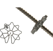 Distanțieri ARTHUR polipropilenă 25 mm, pentru armături stâlpi din oțel beton Ø 6-14 mm, 50 bucăți-thumb-1