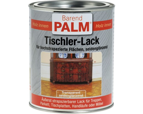Lac transparent pentru lemn Barend Palm satinat 750 ml Cutie cu lac pentru tâmplărie Barend Palm pentru interior