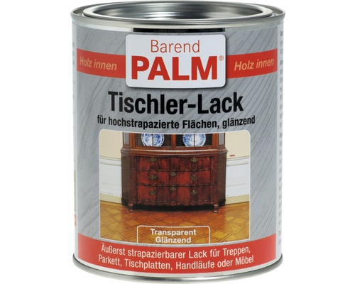 Lac transparent pentru lemn Barend Palm lucios 750 ml Cutie lac pentru tâmplărie Barend Palm pentru interior