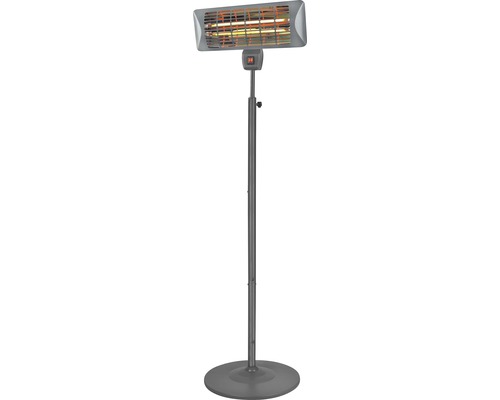 Încălzitor terasă electric cu picior Eurom Q-Time 2000 W, telecomandă inclusă, 197x50 cm, negru Încălzitor de terasă vertical pentru exterior cu înălțime reglabilă