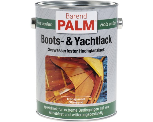 Lac pentru ambarcațiuni Barend Palm transparent 750 ml Lac pentru bărci și iahturi Barend Palm, lac lucios rezistent la apa de mare pentru lemn de exterior