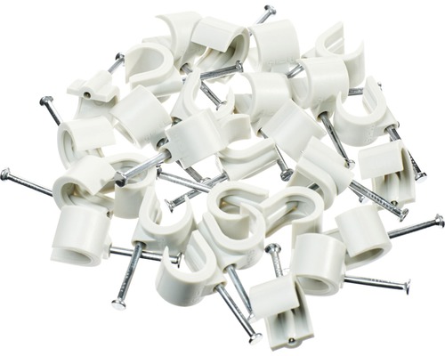 Cleme clips fixare cablu 10-14 mm, cu cui, 25 bucăți, culoare gri (cod HEIBLV1014G25) Cleme clips fixare cablu 10-14 mm, cu cui, 25 bucăți, culoare gri (cod HEIBLV1014G25)