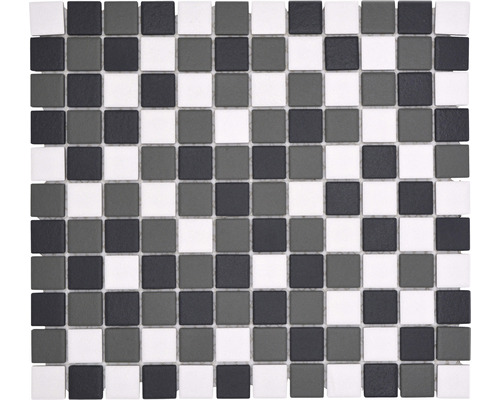 Mozaic piscină ceramic AT 959 mix alb/antracit/negru 32,7x30,2 cm