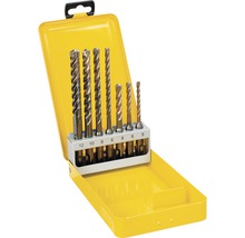 Set de burghie pentru piatră în cutie metalică galbenă