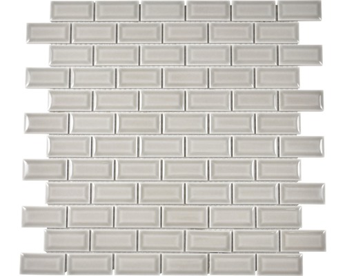 Mozaic piscină ceramic CBC 102 Brick Bond Diamond gri 30x30 cm Placă mozaic cu aspect de cărămidă
