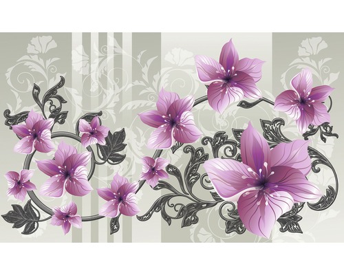 Imagine de perete cu motiv floral și flori lila