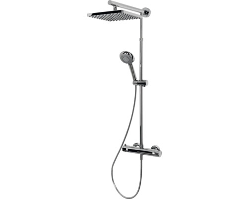 Sistem de duş cu termostat Schulte Classic, duș fix 25x25 cm, pară duș 3 funcții, crom D9641 02 Sistem de duş cu termostat Schulte Classic, duș fix 25x25 cm, pară duș 3 funcții, crom D9641 02