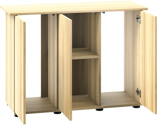 Dulap pentru acvariu cu uși deschise și rafturi