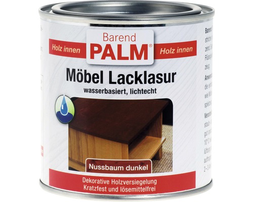 Lazură pentru mobilă Barend Palm nuc 375 ml Lac protector pentru mobilă Barend Palm, nuc închis, în cutie