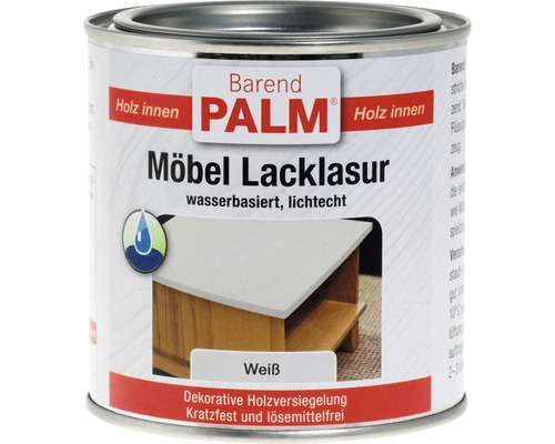 Lazură pentru mobilă Barend Palm alb 375 ml