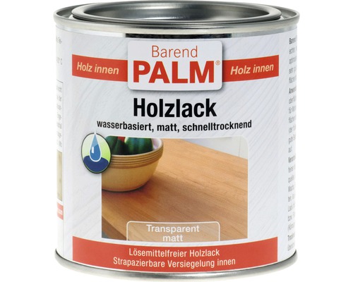 Lac transparent pentru lemn Barend Palm mat 375 ml Barend Palm Lac pentru lemn de interior, pe bază de apă, mat și cu uscare rapidă într-o cutie