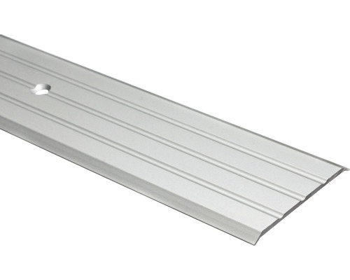 Profil de trecere aluminiu 2700x40x3 mm argintiu Profil metalic de tranziție cu găuri de fixare