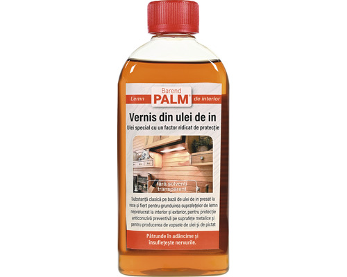 Vernis ulei de in pentru lemn Barend Palm incolor 250 ml-0
