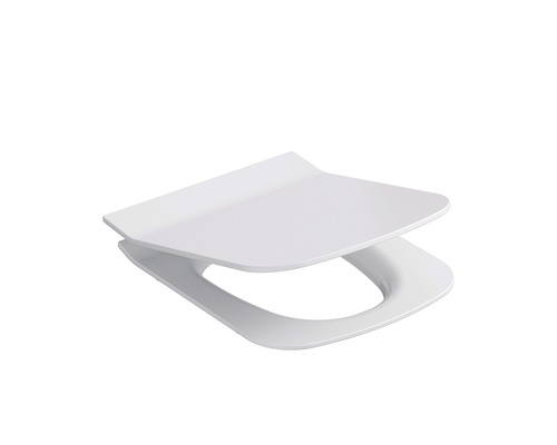 Capac WC cu închidere lentă Cersanit Metropolitan duroplast antibacterian alb 44x36 cm