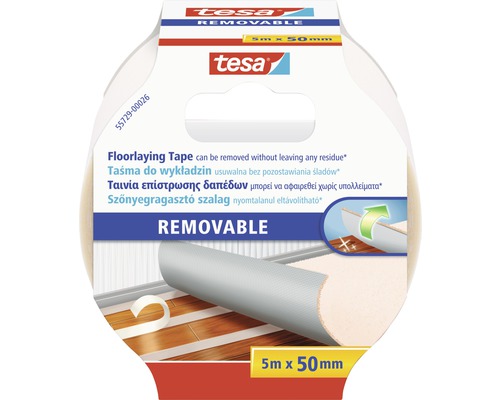 Bandă adezivă Tesa pentru covoare, detașabilă, 5 m x 50 mm