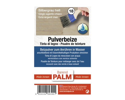 Baiț pulbere Barend Palm gri argintiu deschis 12,5 g Barend Palm Pulbere colorant pentru lemn gri argintiu deschis