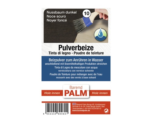 Baiț pulbere Barend Palm nuc închis 7,5 g Barend Palm bait pulbere pentru lemn, nuanța nuc închis, pentru utilizare în interior