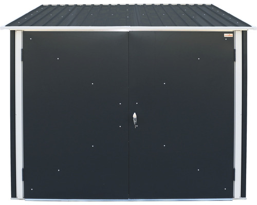 Magazie metalică de grădină cu ușă dublă
