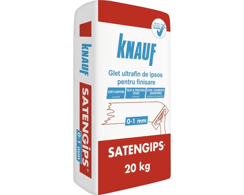 Glet pentru finisare KNAUF Satengips pe baza de ipsos 20 kg