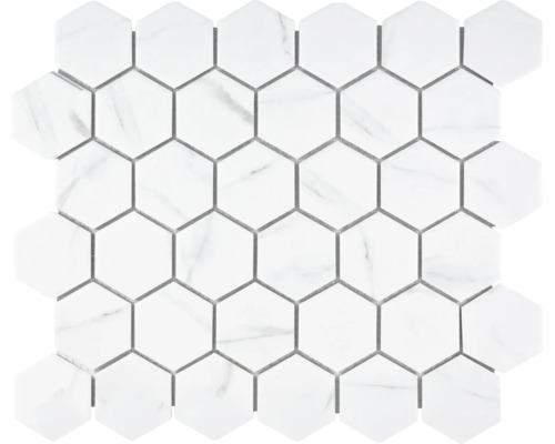 Mozaic piscină ceramic CIM HX5 CR alb 32,5x28,1 cm