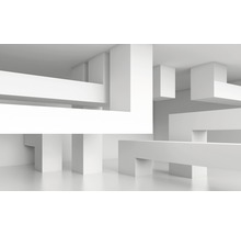 Design interior abstract cu elemente dreptunghiulare intersectate