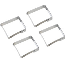Patru cleme de fixare pătrate, din metal