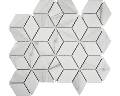 Mozaic piscină ceramic CIM POV CR alb 26,6x29,55 cm